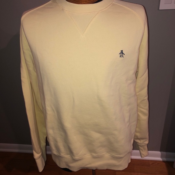 Men’s Yellow original penguin sweatshirt. size xl - Picture 1 of 9